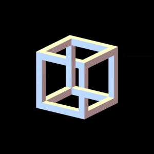 3d cube illusion
